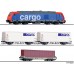 startset analog cu loco diesel si 3 vagoane marfa SBB - TT TILLIG 01501
