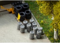 set 10 butoaie de aluminiu - H0 FALLER 180971