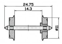 osie DC standard - 2 bucati - H0