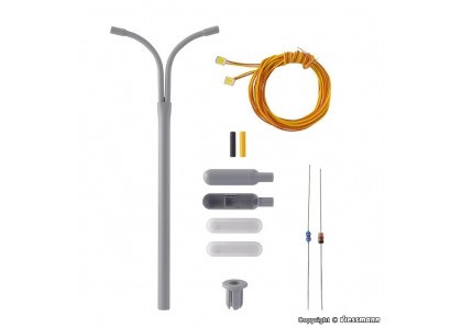 kit lampadar curbat dublu - H0 VIESSMANN 6723