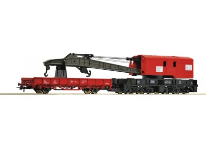 Macara feroviara cu vagon auxiliar DB - H0 ROCO 56240 - citeste ! 
